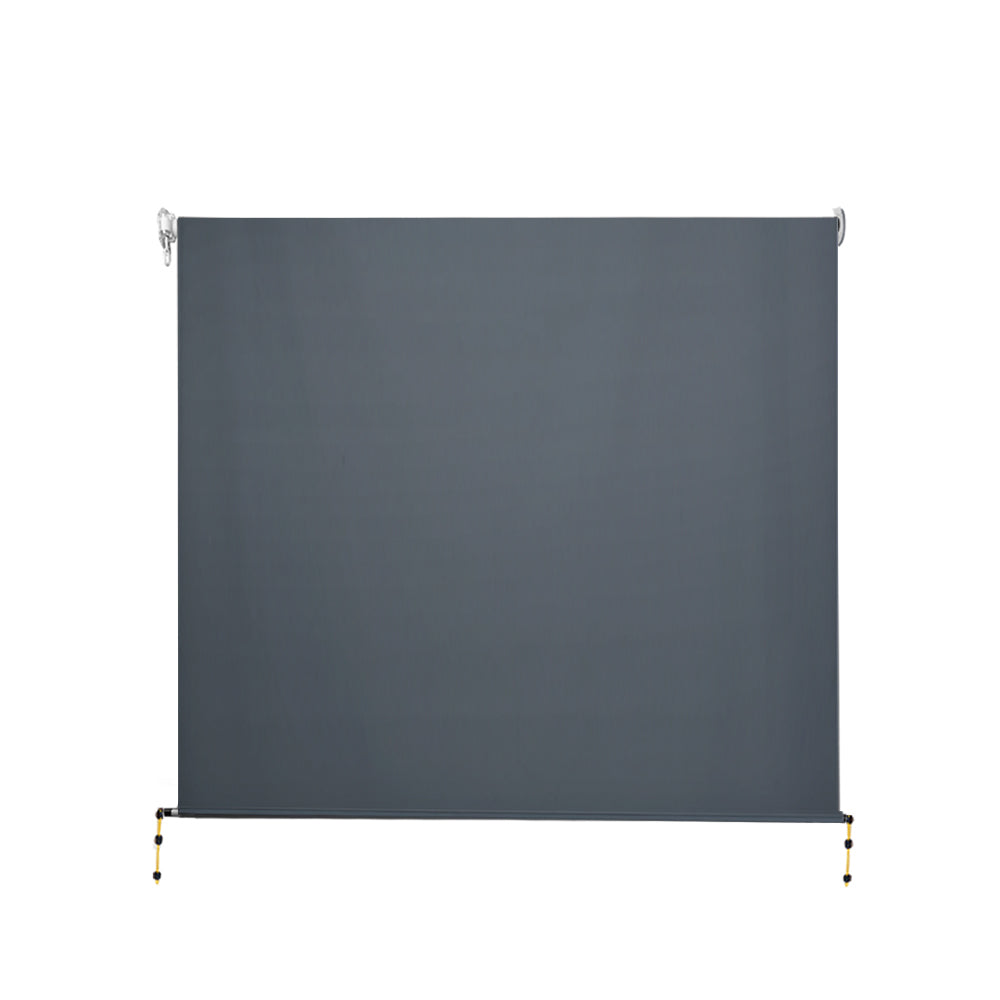 Instahut 2.7X2.5M Outdoor Blinds Awning Roll Down Canopy Retractable Outdoor Blinds Window Shade Grey