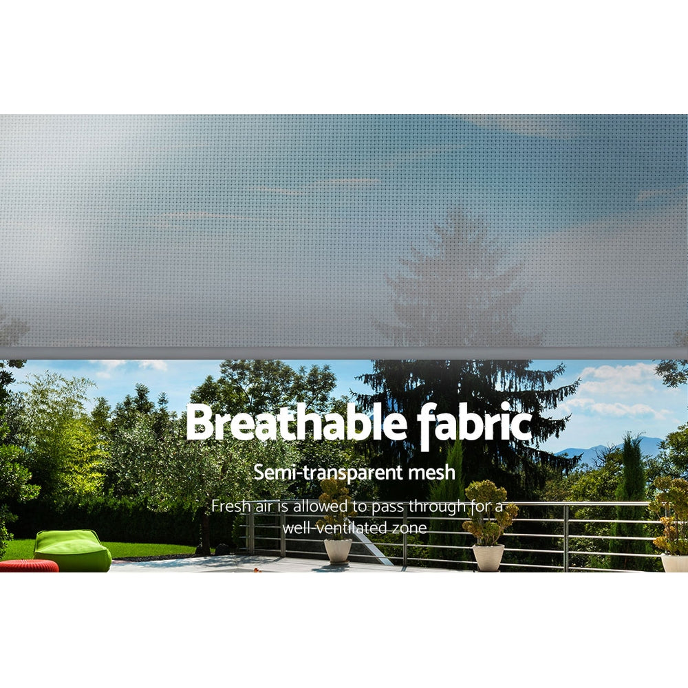 Instahut 3x2.5M Outdoor Roll Down Blinds Grey