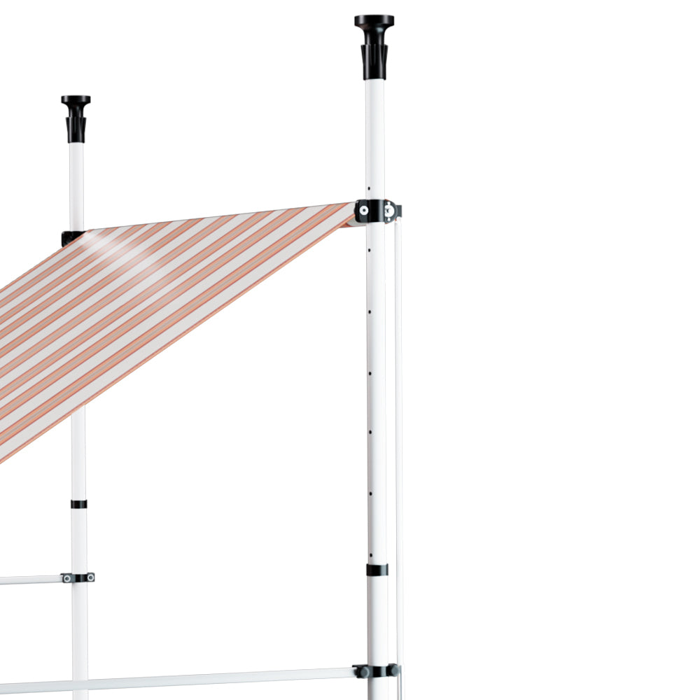 Instahut 2x1.8M Outdoor Pivot Arm Awning Beige/Brown