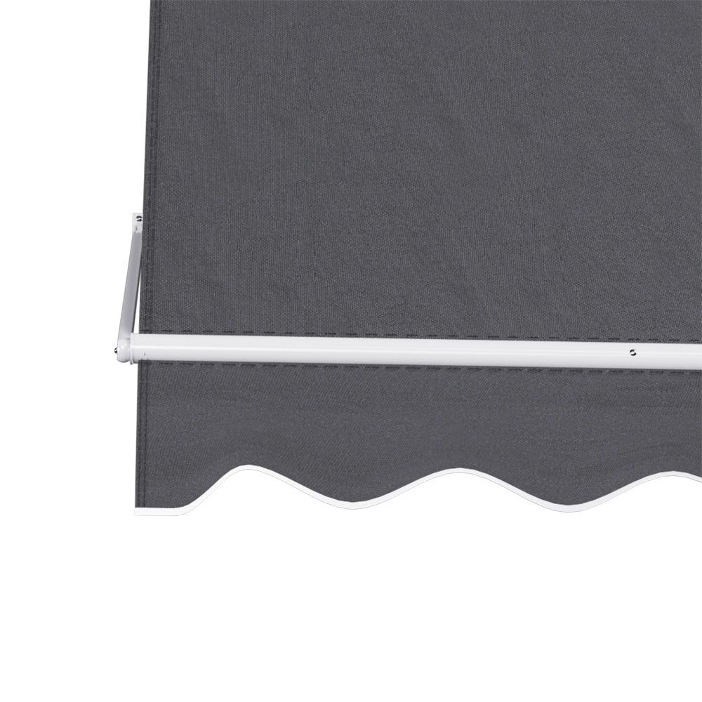 Instahut 2.1x2.1m Retractable Pivot Arm Window Awning Grey