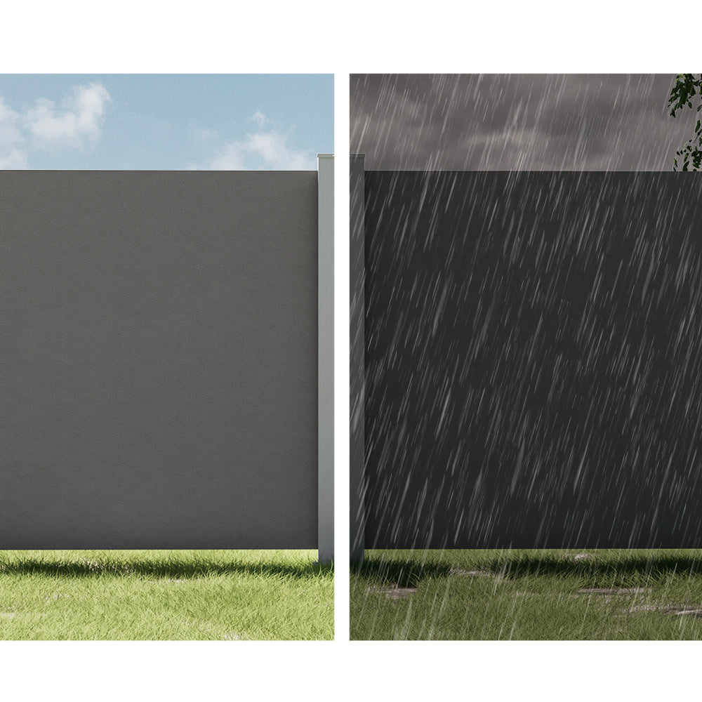 Instahut 1.8x3M Retractable Side Awning Privacy Screen Grey