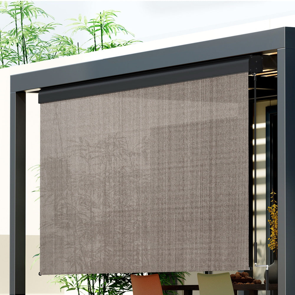 Instahut 3x2.5M Outdoor Retractable Awning Blind Brown