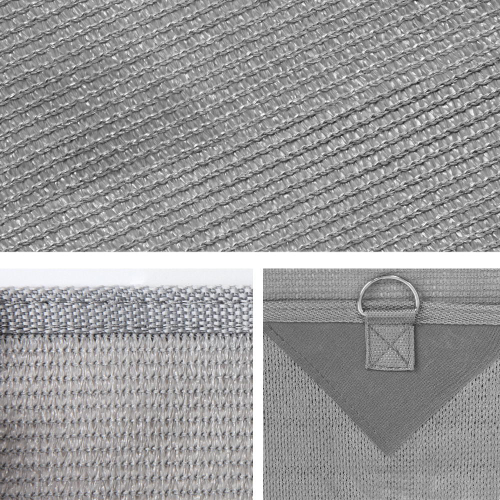 Caravan 3.4x1.95M Privacy Screen Awning End Wall Sun Shade Grey