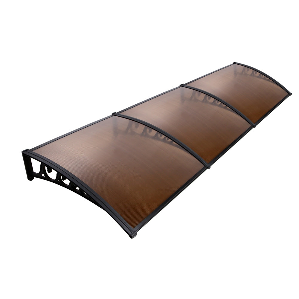 Instahut 1x3m Window Door Awning Brown