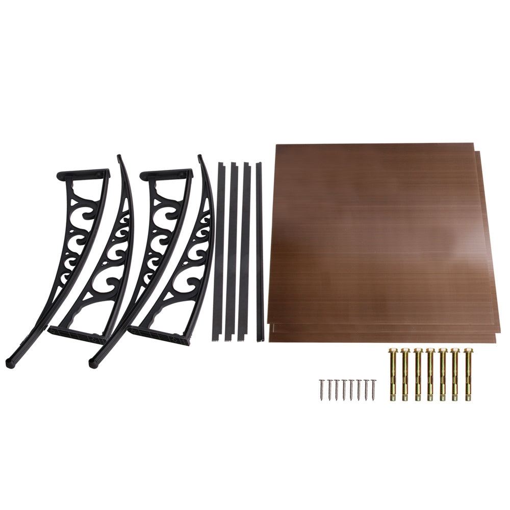 Instahut 1x3m Window Door Awning Brown