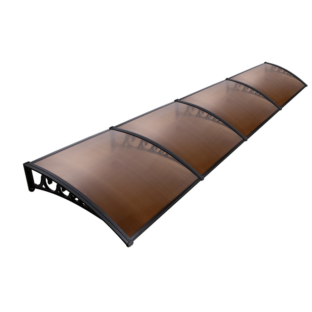 Instahut 1x4m Window Door Awning Brown