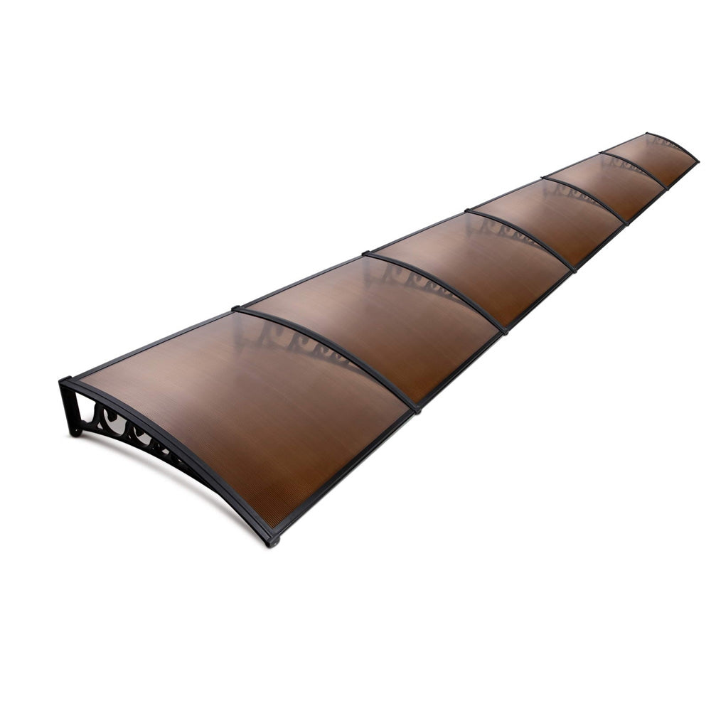 Instahut 1x6M Window Door Awning Brown