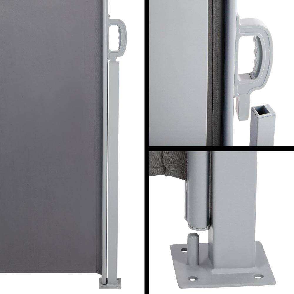 Instahut 1.8x6m Outdoor Retractable Side Awning Privacy Screen Grey