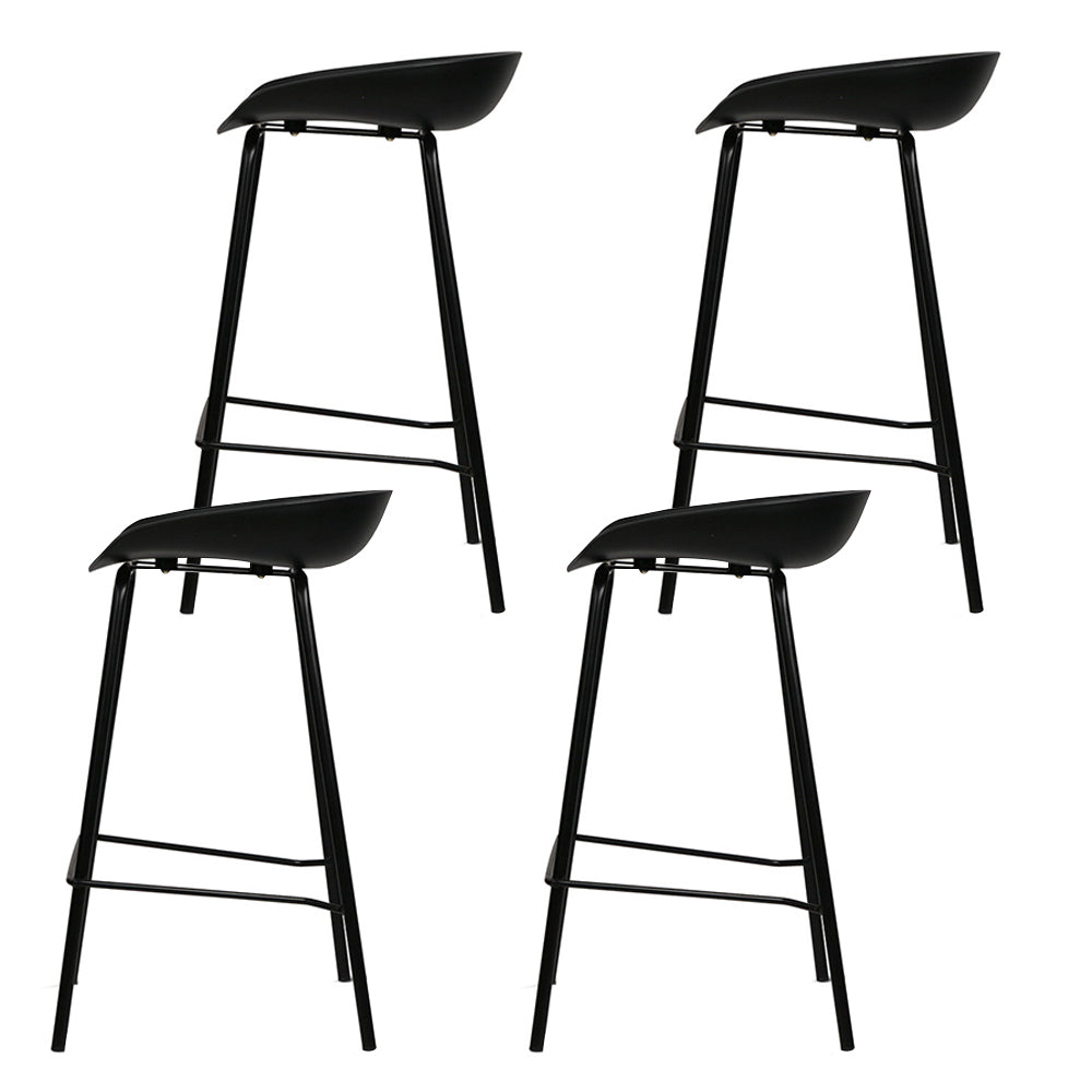 Artiss Set of 4 Bar Stools Metal Frame Black