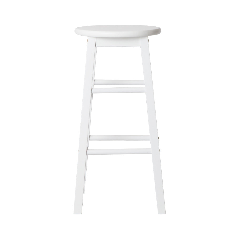 Artiss Wooden Bar Stools Set of 2 Round White