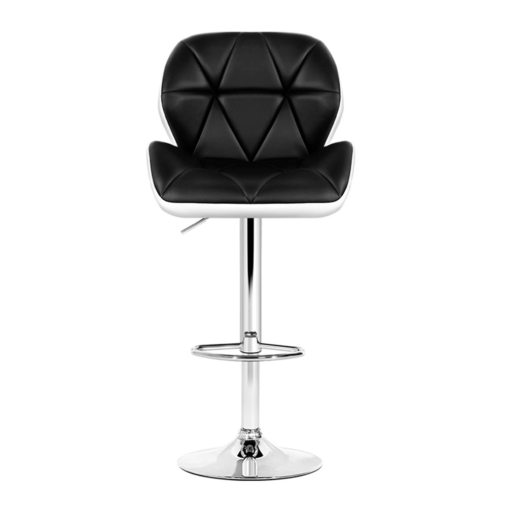 Adjustable Faux Leather Bar Stools, Set of 2 - Artiss