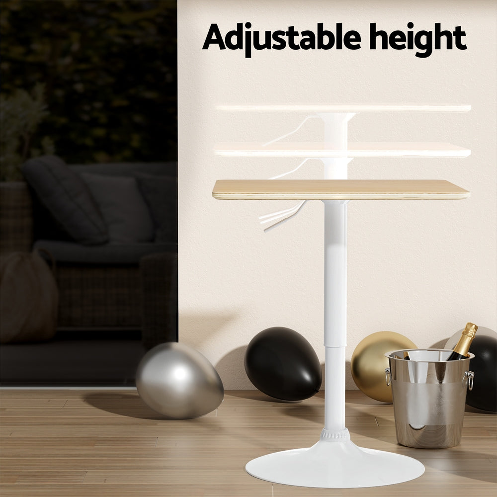 Aine 60cm Bar Table Swivel Gas Lift Pine