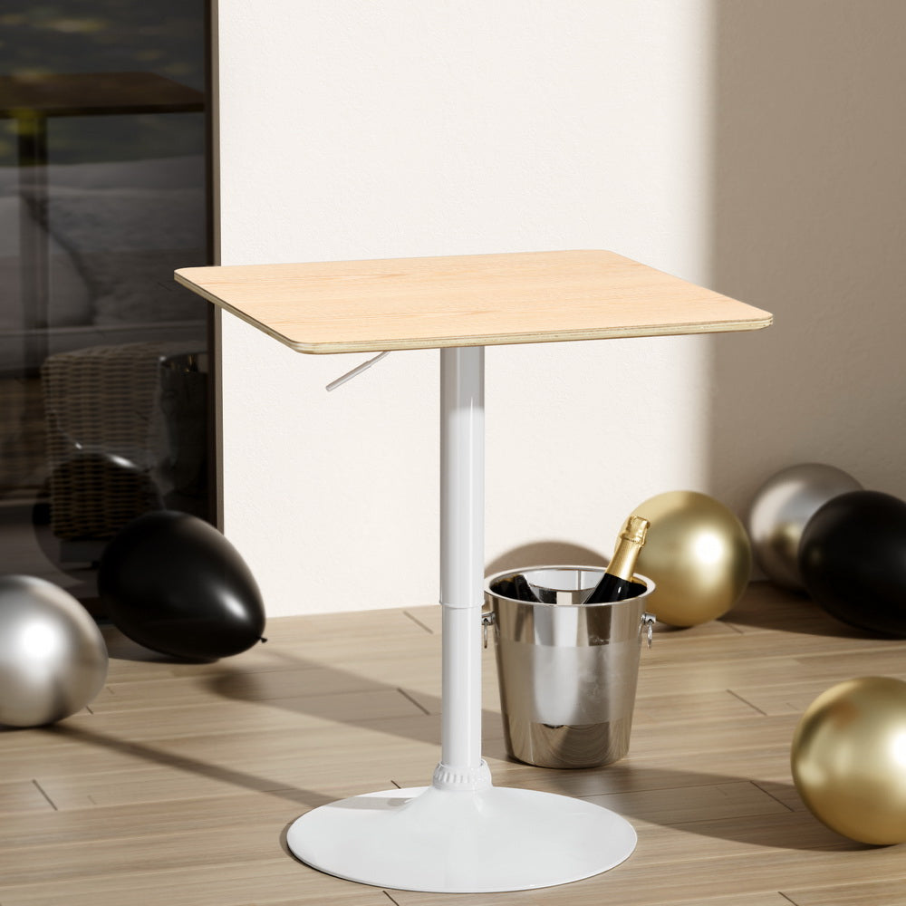 Aine 60cm Bar Table Swivel Gas Lift Pine
