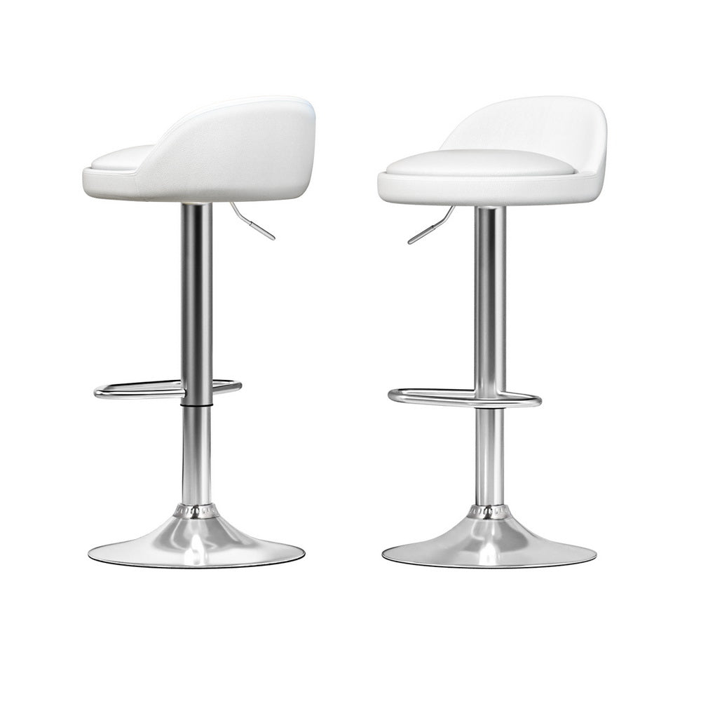 Artiss White Bar Table and Stools Set Adjustable Swivel Dining Cafe Pub