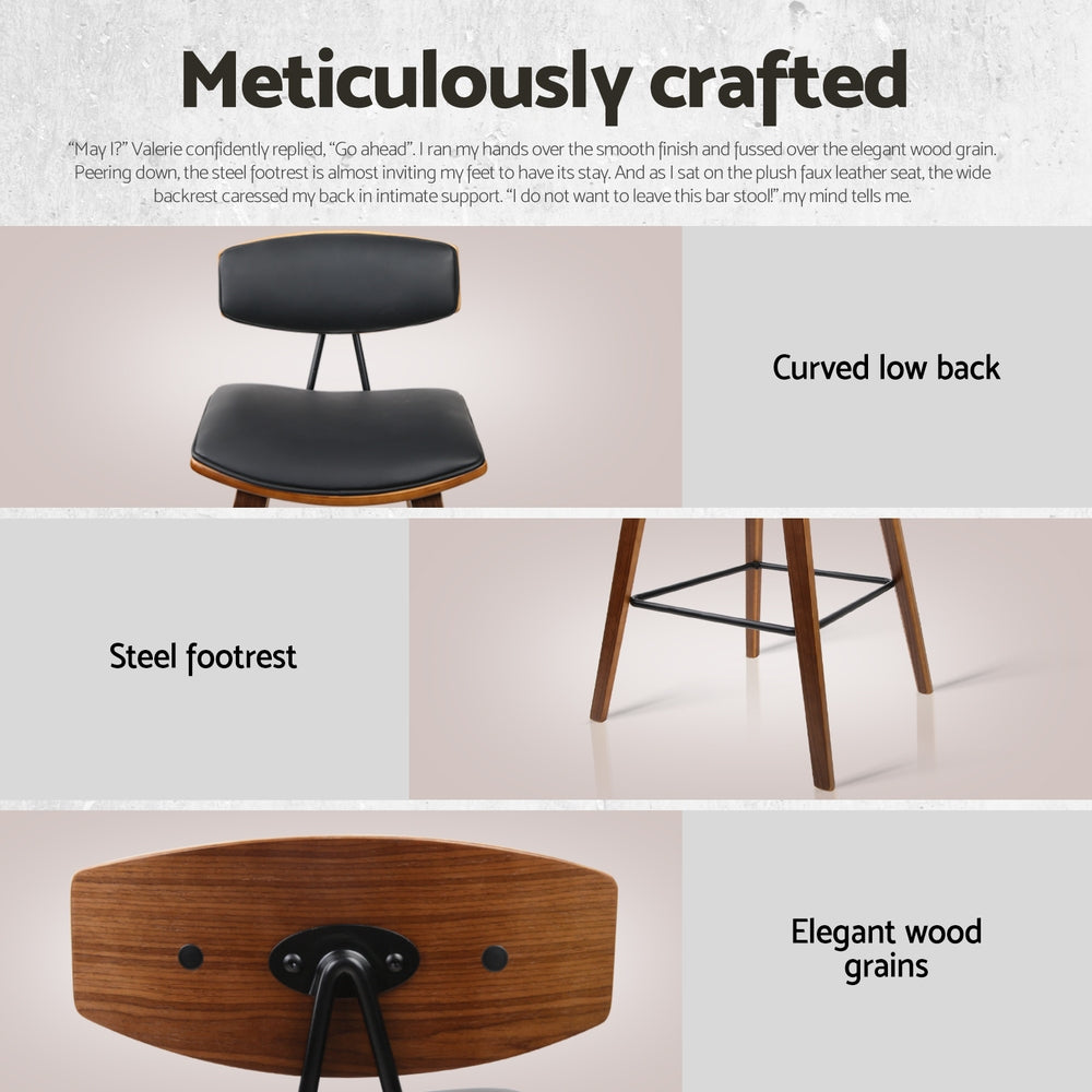 Industrial Bar Table and Stools Set MDF Top Wooden Frame Brown/Black
