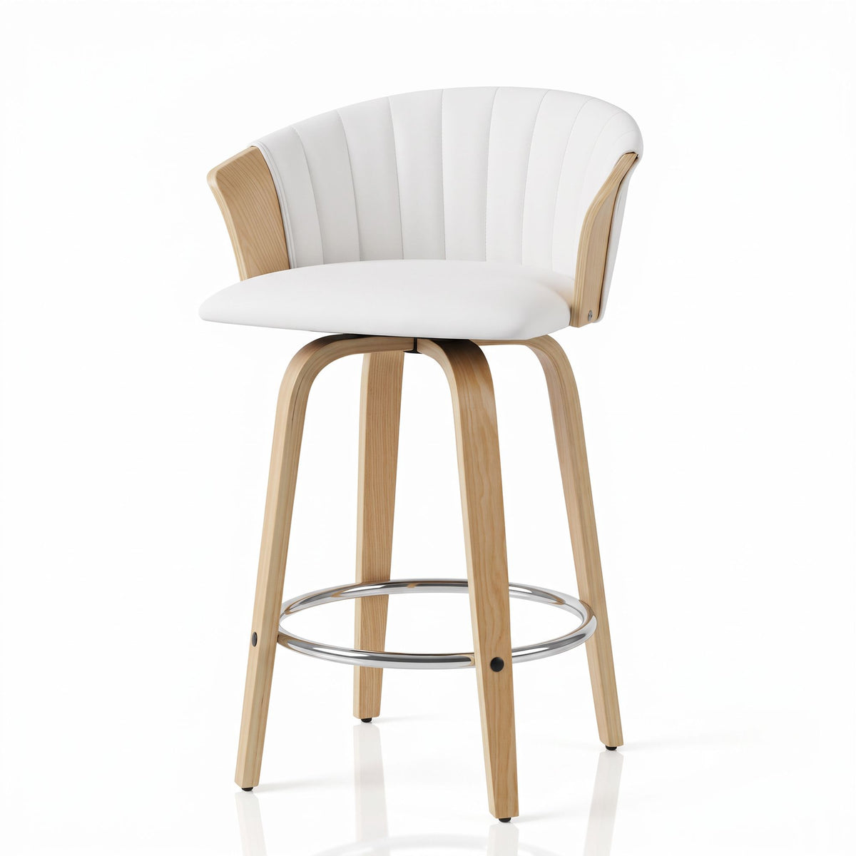 Artiss 66cm Seat Height Wooden Bar Stools Swivel Kitchen Counter Stool Chair