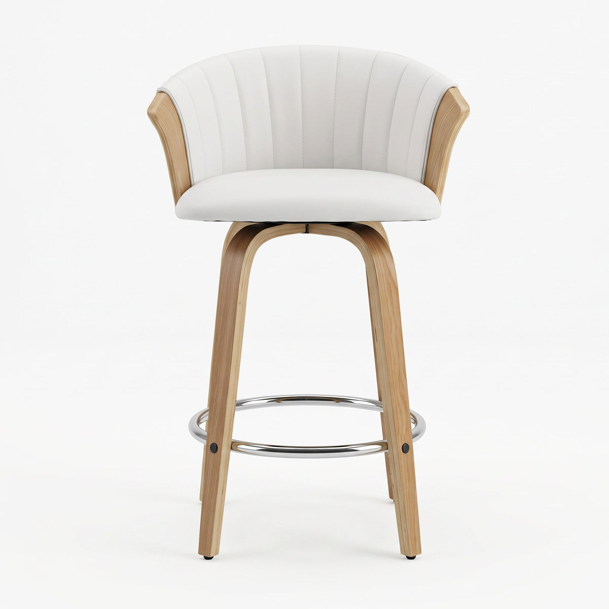 Artiss 66cm Seat Height Wooden Bar Stools Swivel Kitchen Counter Stool Chair