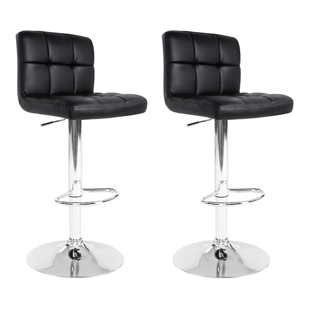 PU Leather Swivel Bar Stools, Height Adjustable - Artiss