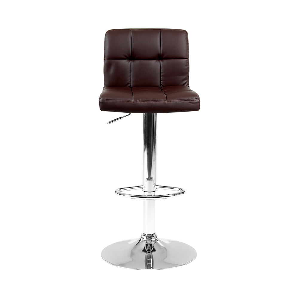 PU Leather Bar Stools with Gas Lift, Swivel - 2x Artiss