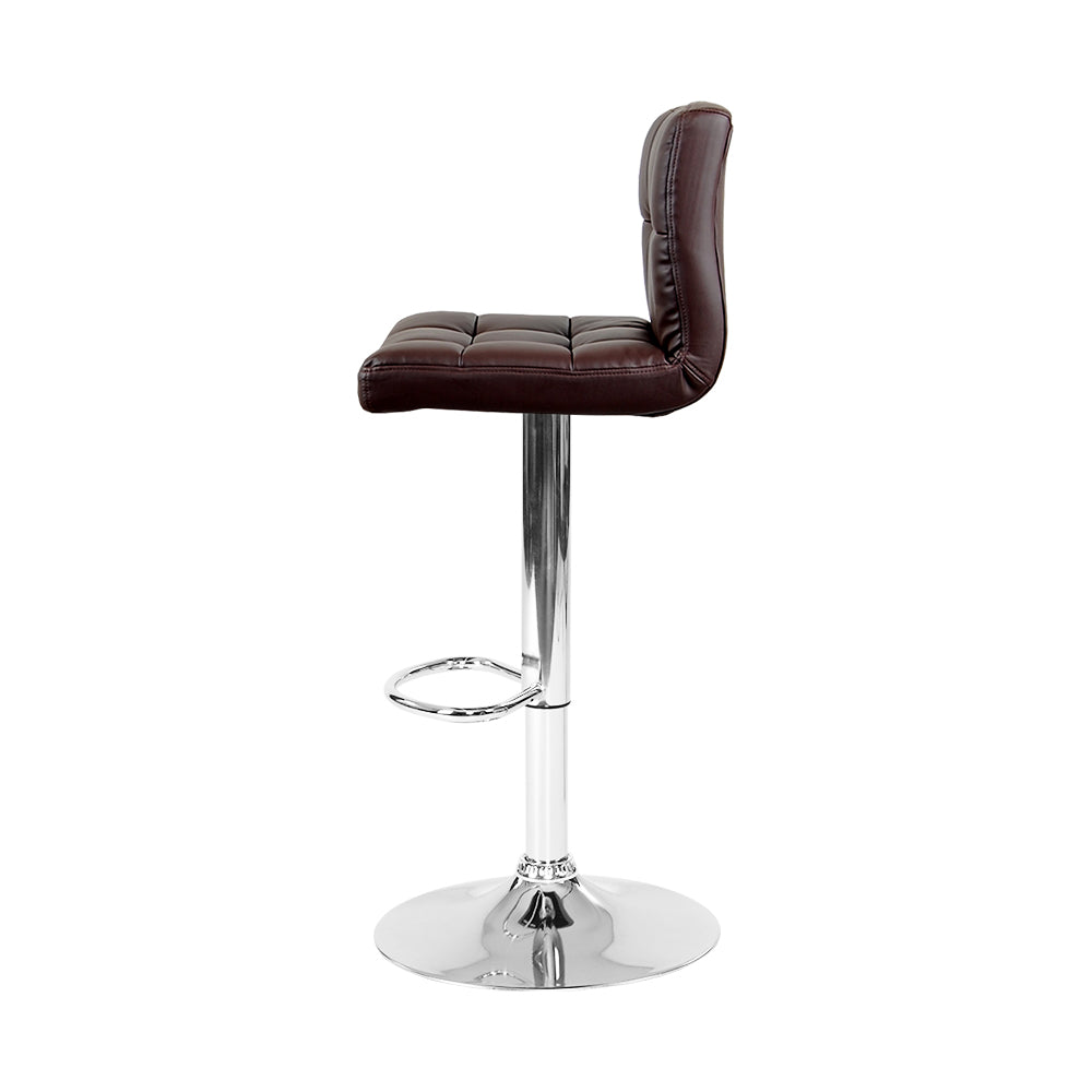 PU Leather Bar Stools with Gas Lift, Swivel - 2x Artiss