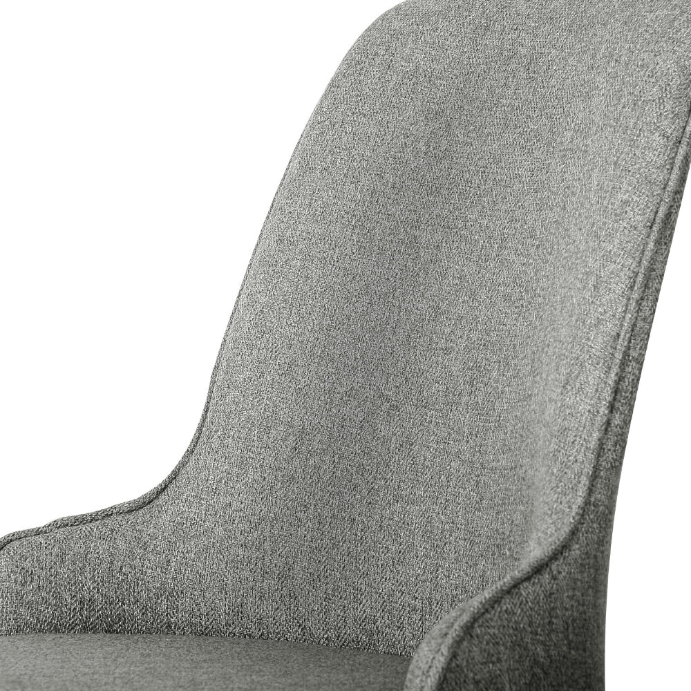 Domus 4-Piece Dining Chairs Linen Fabric Grey