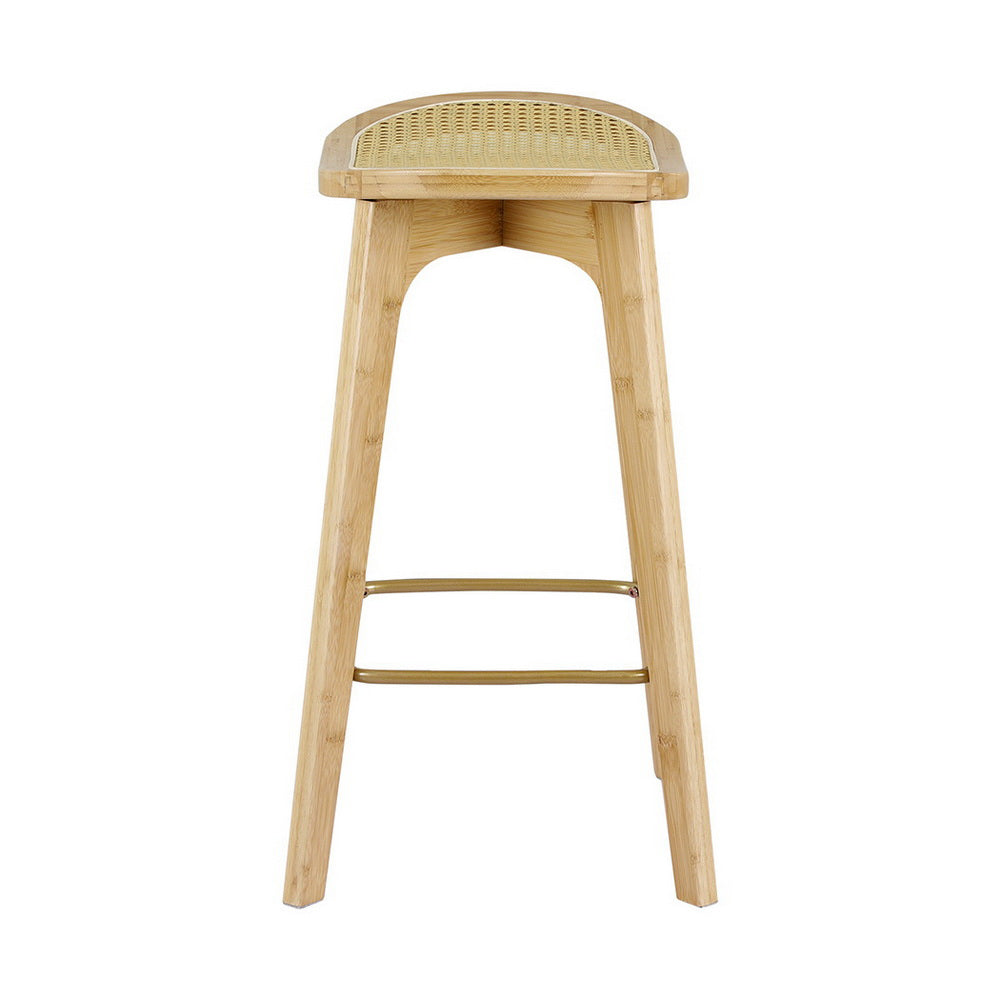 Artiss 4x Bamboo Rattan Bar Stools Kitchen Counter Chairs