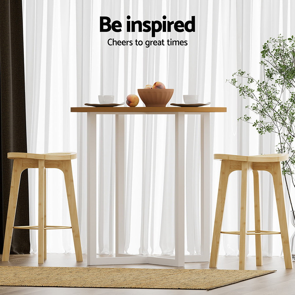 Artiss 4x Bamboo Rattan Bar Stools Kitchen Counter Chairs