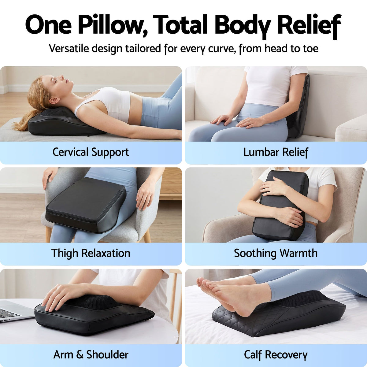 Livemor Traction Back Massager with Heat, Neck and Shoulder, Large