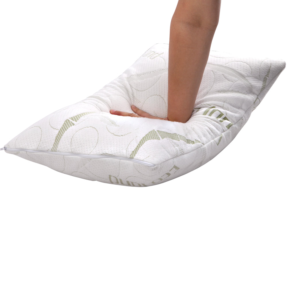 Giselle Twin Pack Memory Foam Pillows Bamboo Cover