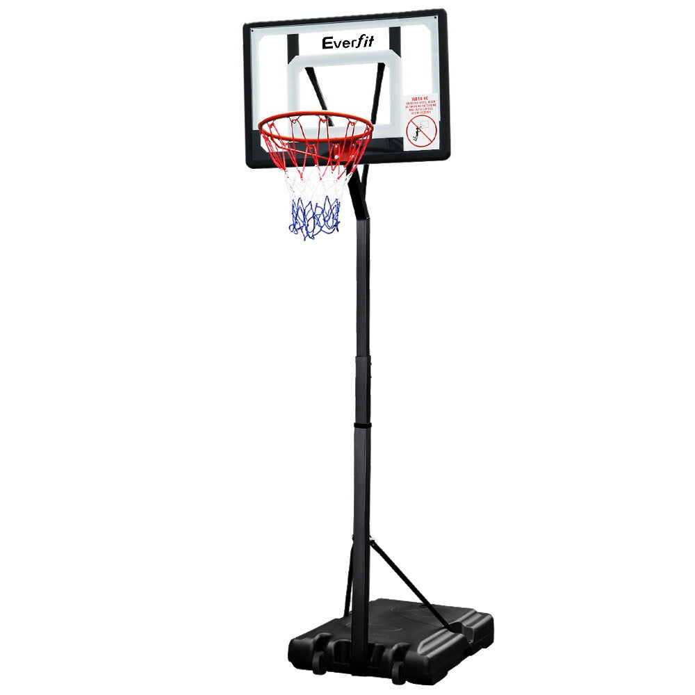 Everfit 2.6M Adjustable Portable Basketball Hoop System Kids Pro Clear