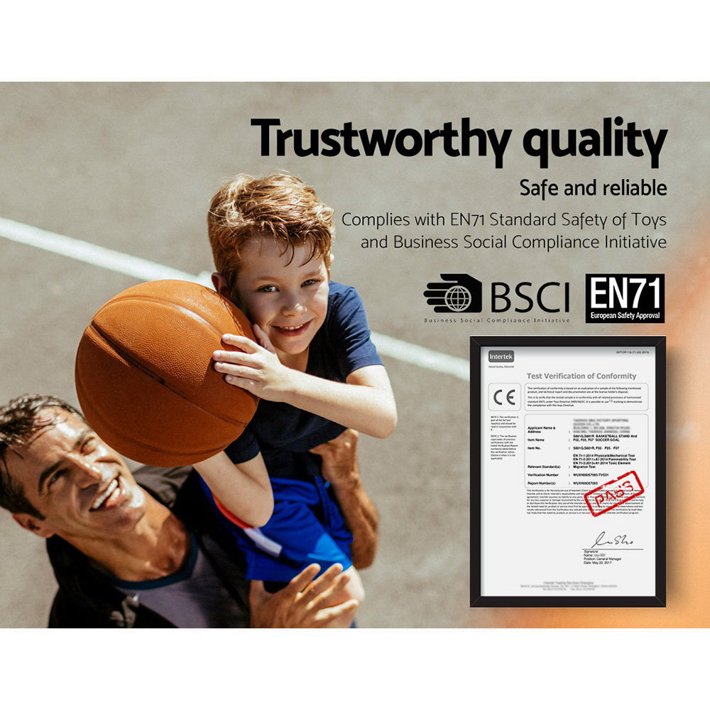 Everfit 2.6M Adjustable Portable Basketball Hoop System Kids Pro Clear