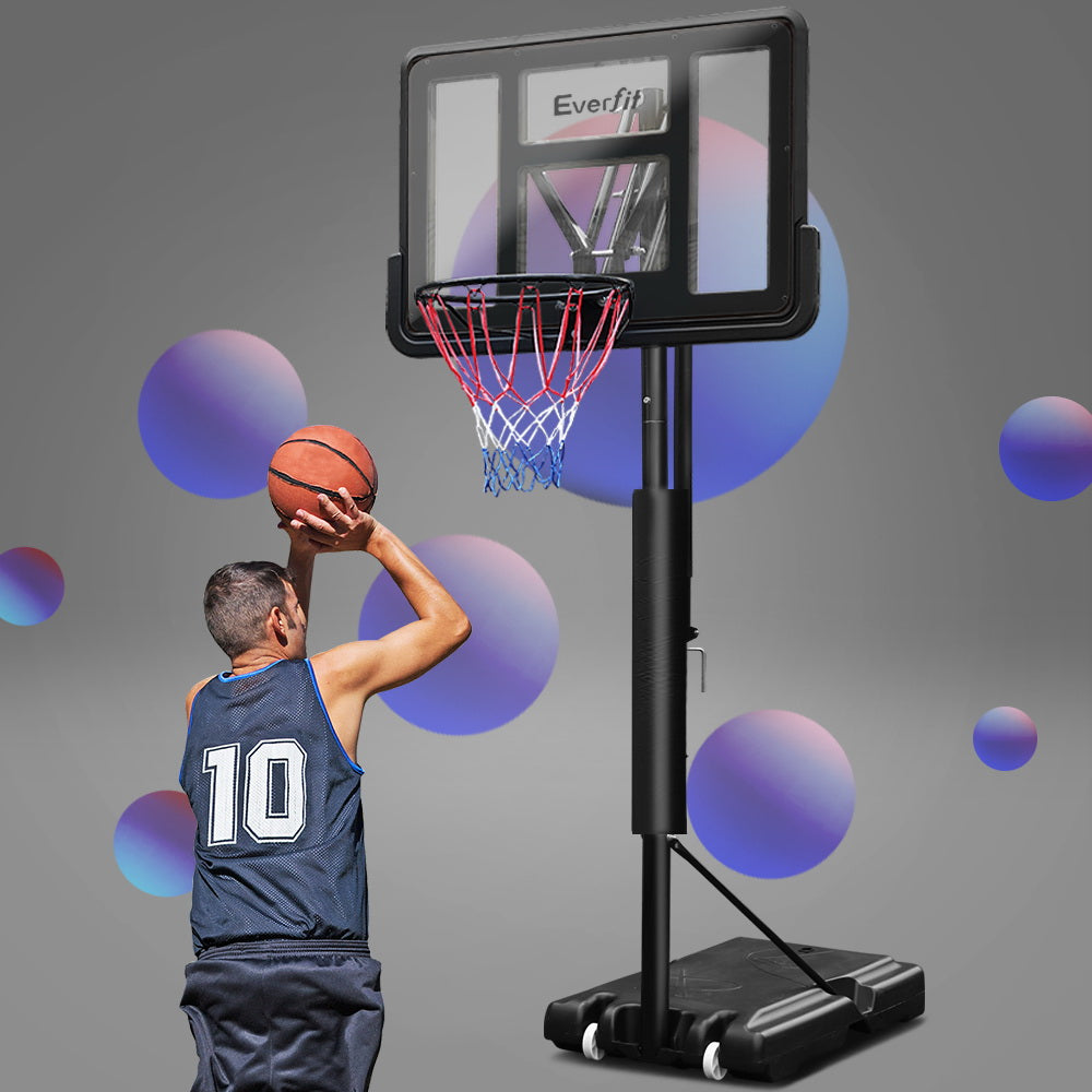 Everfit 3.05M Adjustable Basketball Hoop Stand Portable Pro Black