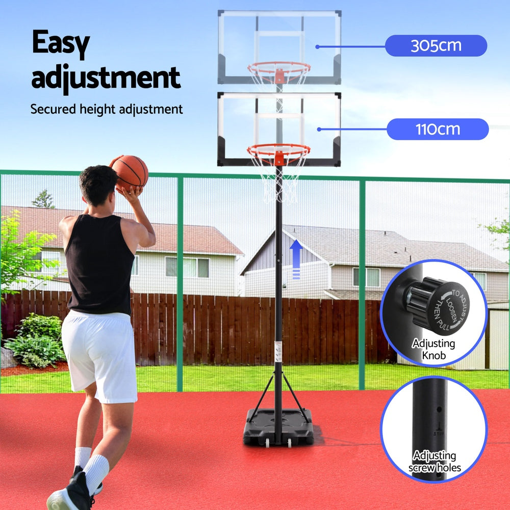 Everfit 3.05M Portable Basketball Hoop Stand Adjustable Height