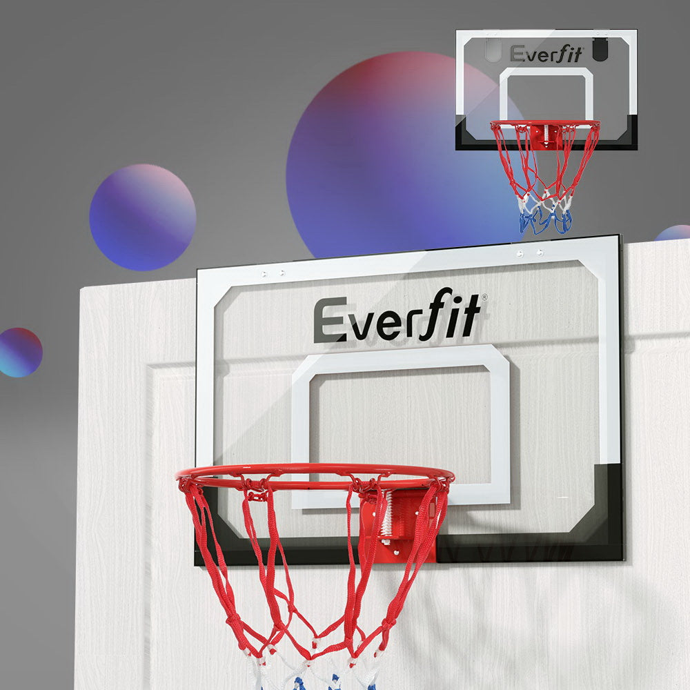 Everfit 23" Mini Basketball Hoop Door Wall Mounted Kids Black