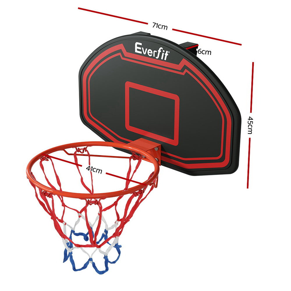 Everfit 38" Basketball Hoop Door Wall Mounted Kids Black