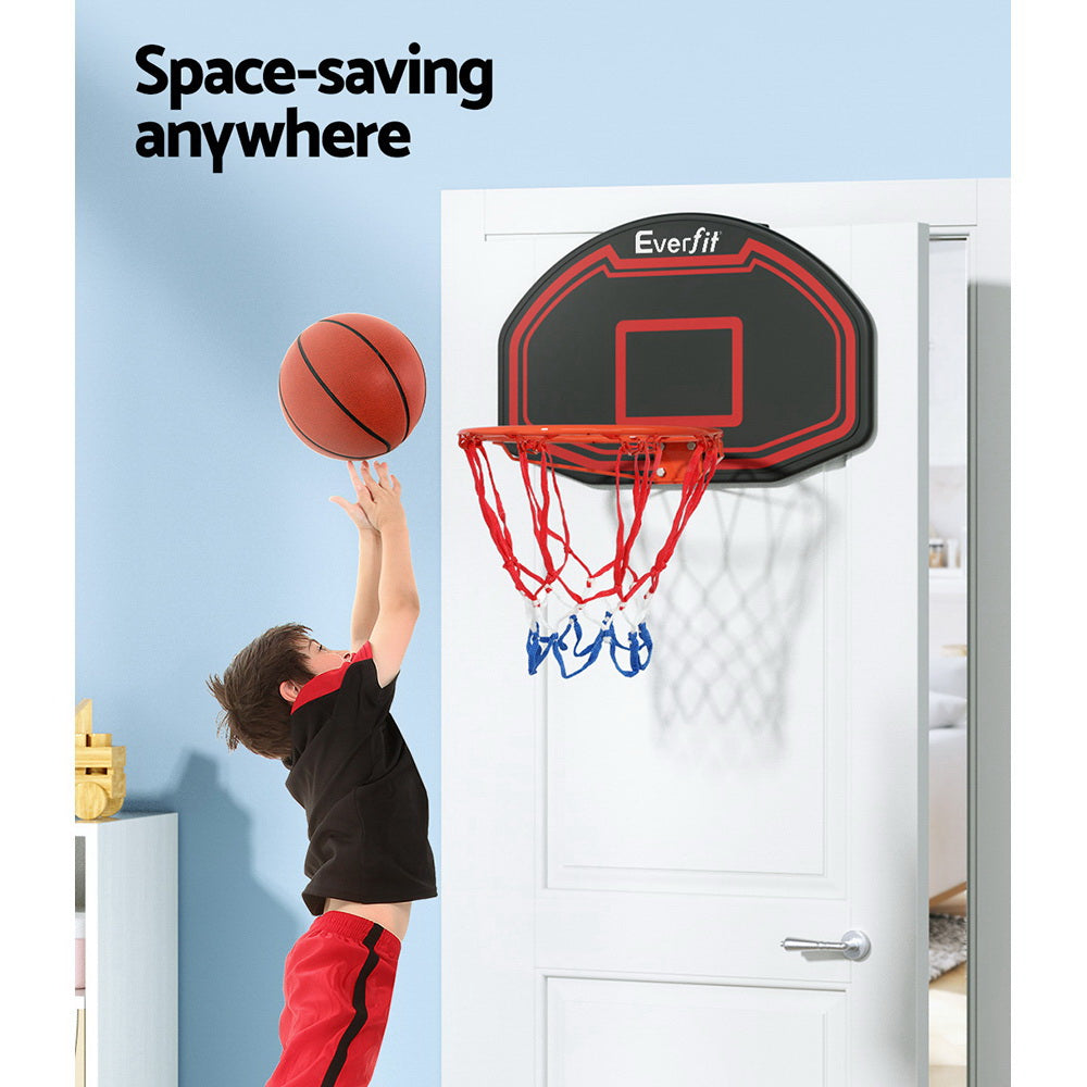 Everfit 38" Basketball Hoop Door Wall Mounted Kids Black
