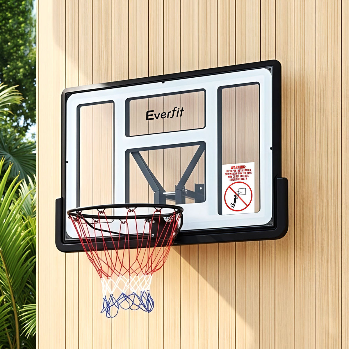 Everfit Kids Wall Mount Basketball Hoop 43-Inch Backboard Outdoor