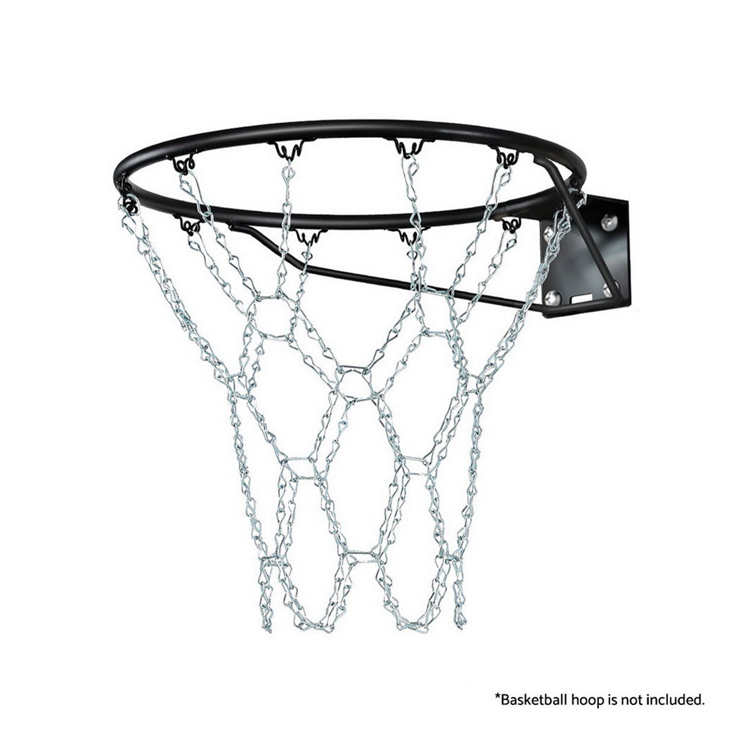 Everfit Basketball Ring Steel Chain Net 12 Loop Silver