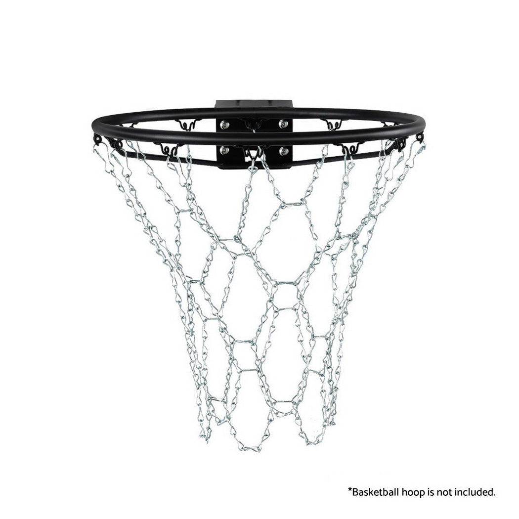 Everfit Basketball Ring Steel Chain Net 12 Loop Silver