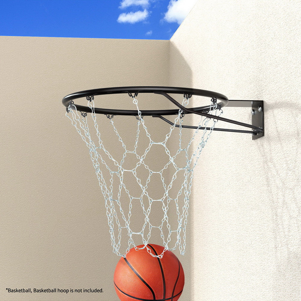 Everfit Basketball Ring Steel Chain Net 12 Loop Silver