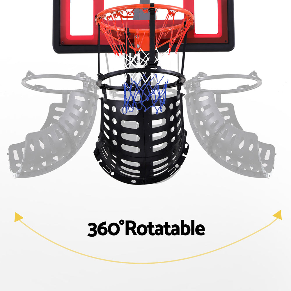 Everfit Basketball Hoop 360° Ball Return System Black