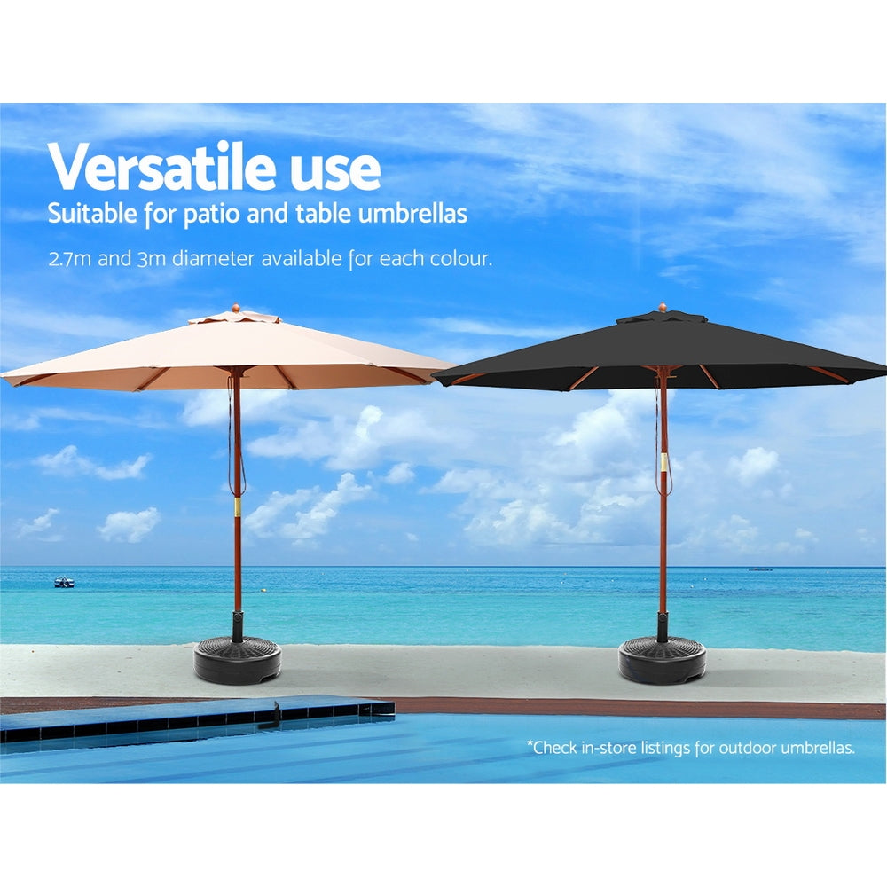 Instahut 51cm Round Outdoor Umbrella Base Black