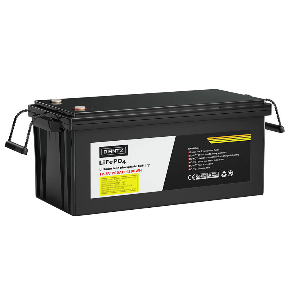 Giantz 200Ah Lithium Battery LiFePO4 Deep Cycle Solar Caravan Camping