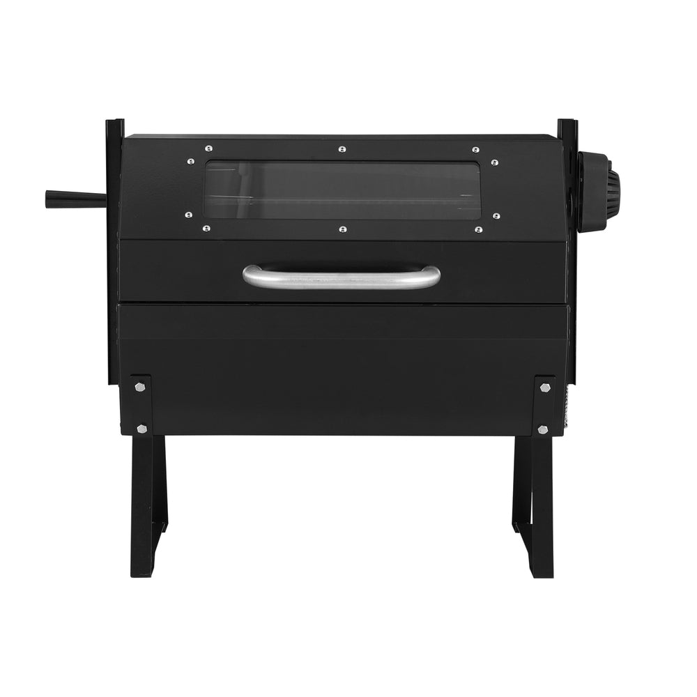 Grillz Charcoal Electric Smoker BBQ Roaster Black