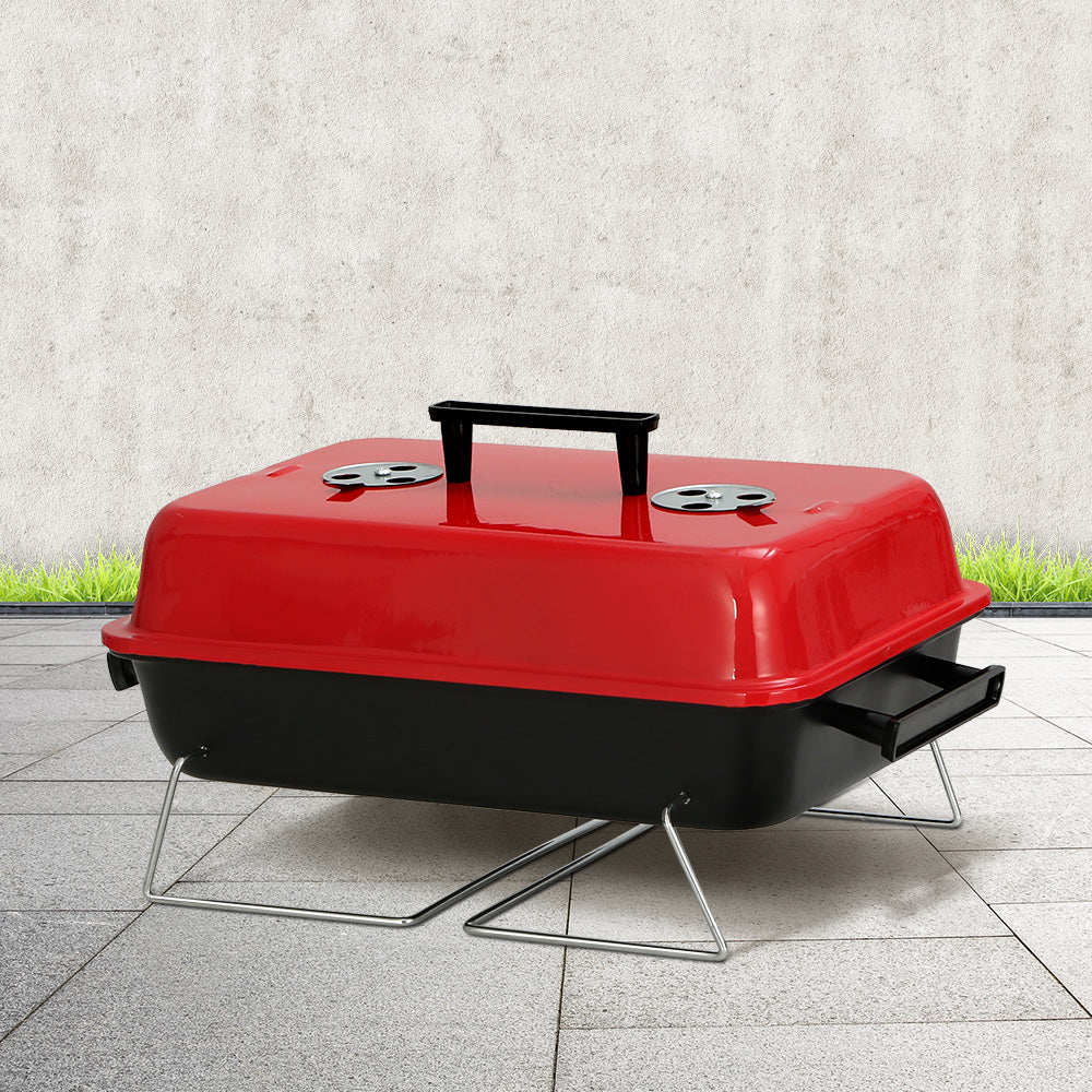 Grillz Portable Charcoal BBQ Smoker Camping Outdoor Grill