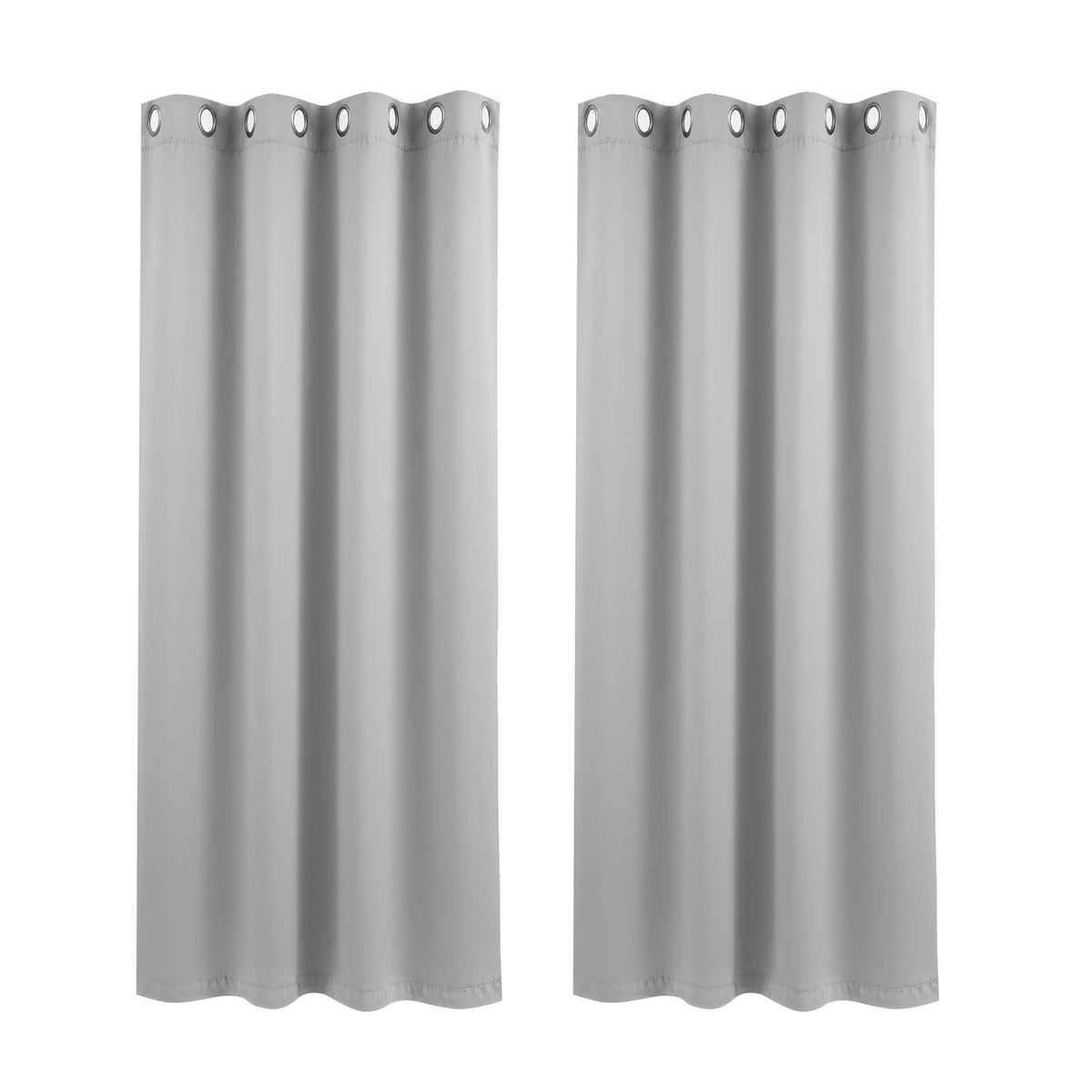 Artiss Blockout Curtains 2 Panel 132x160cm Thermal Eyelet Grey