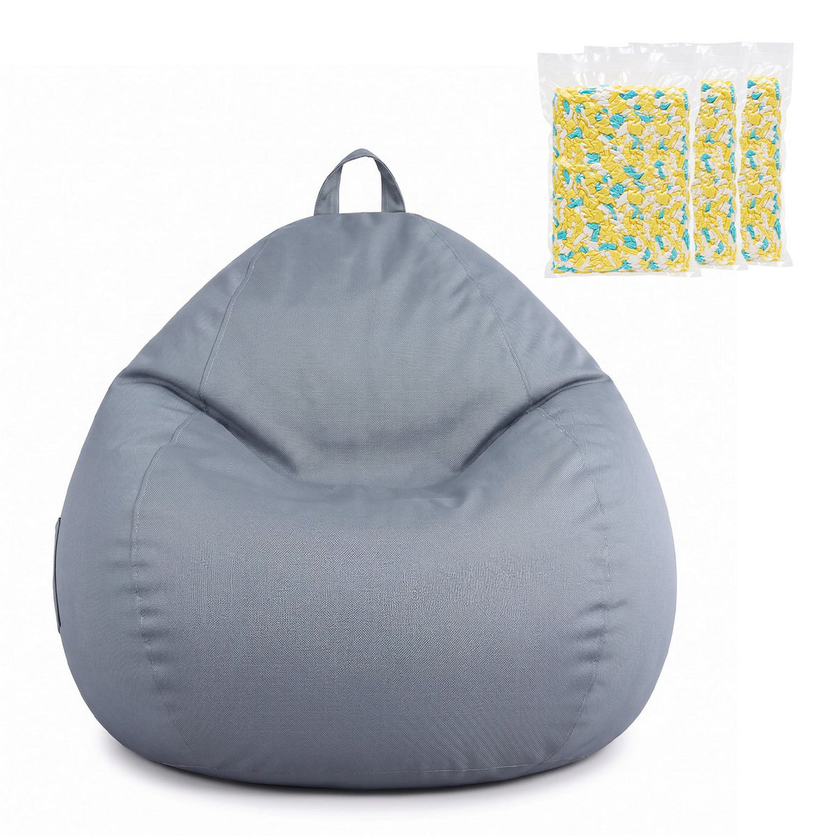 Artiss Outdoor Bean Bag Chair with Filler Splash-Proof Beanbag Sofa for Adults Teens Kids DIY Stuffable Bean Bag for Patio Poolside Relaxing, Grey