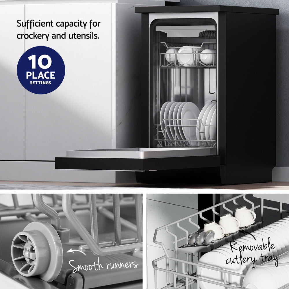 Devanti 10 Place Freestanding Dishwasher Black