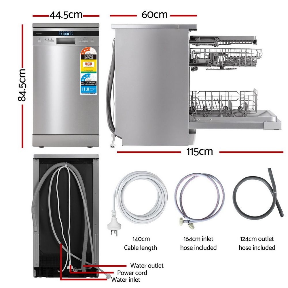 BDW-10-FS36E-SS 10 Place Settings Freestanding Dishwasher Silver