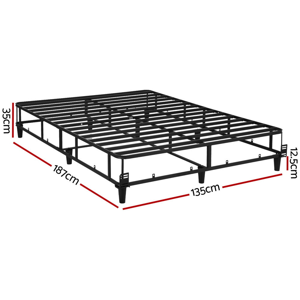 Mason Double Bed Frame Metal Grey